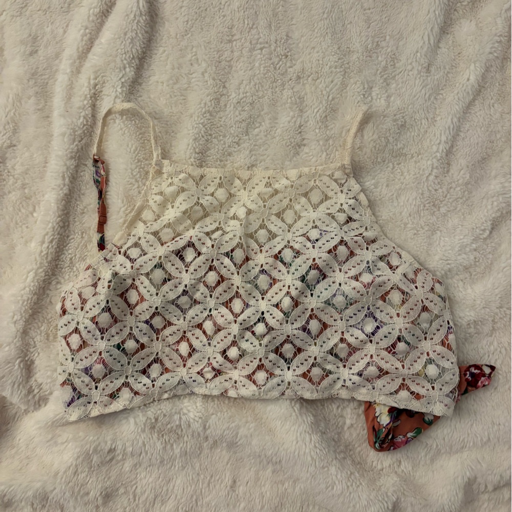 Free People Cream Lace Camisole
